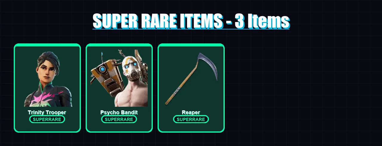 [PC/XBOX] | Trinity Trooper | Psycho Bandit | Joltara | Valeria | Zeus | 136 skin | 161 pickaxe | 87 emote | 85 glider | Lv1705 — Fortnite account