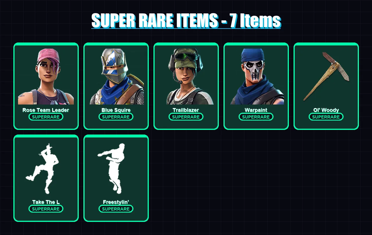 [PC/PSN] | Rose Team Leader | Blue Squire | Trailblazer | Warpaint | Drift | 31 skin | 41 pickaxe | 29 emote | 29 glider | Lv228 — Fortnite account