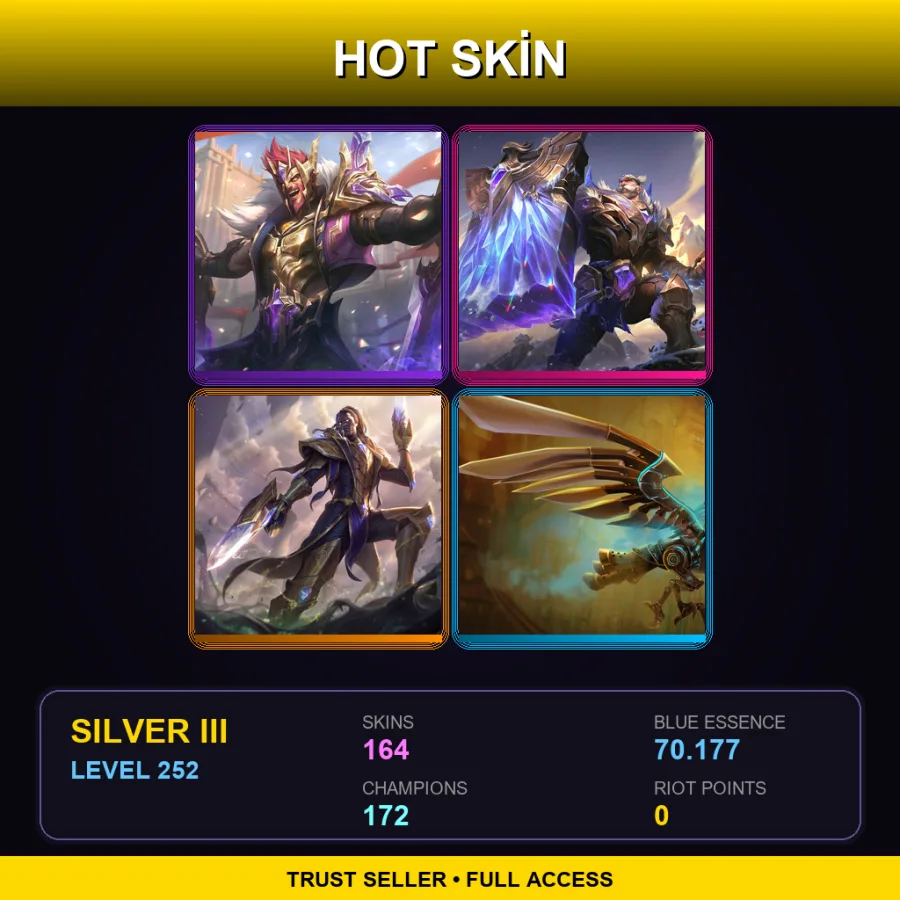 VN | Lv252 | Silver III | 164 Skin | 172 Champ