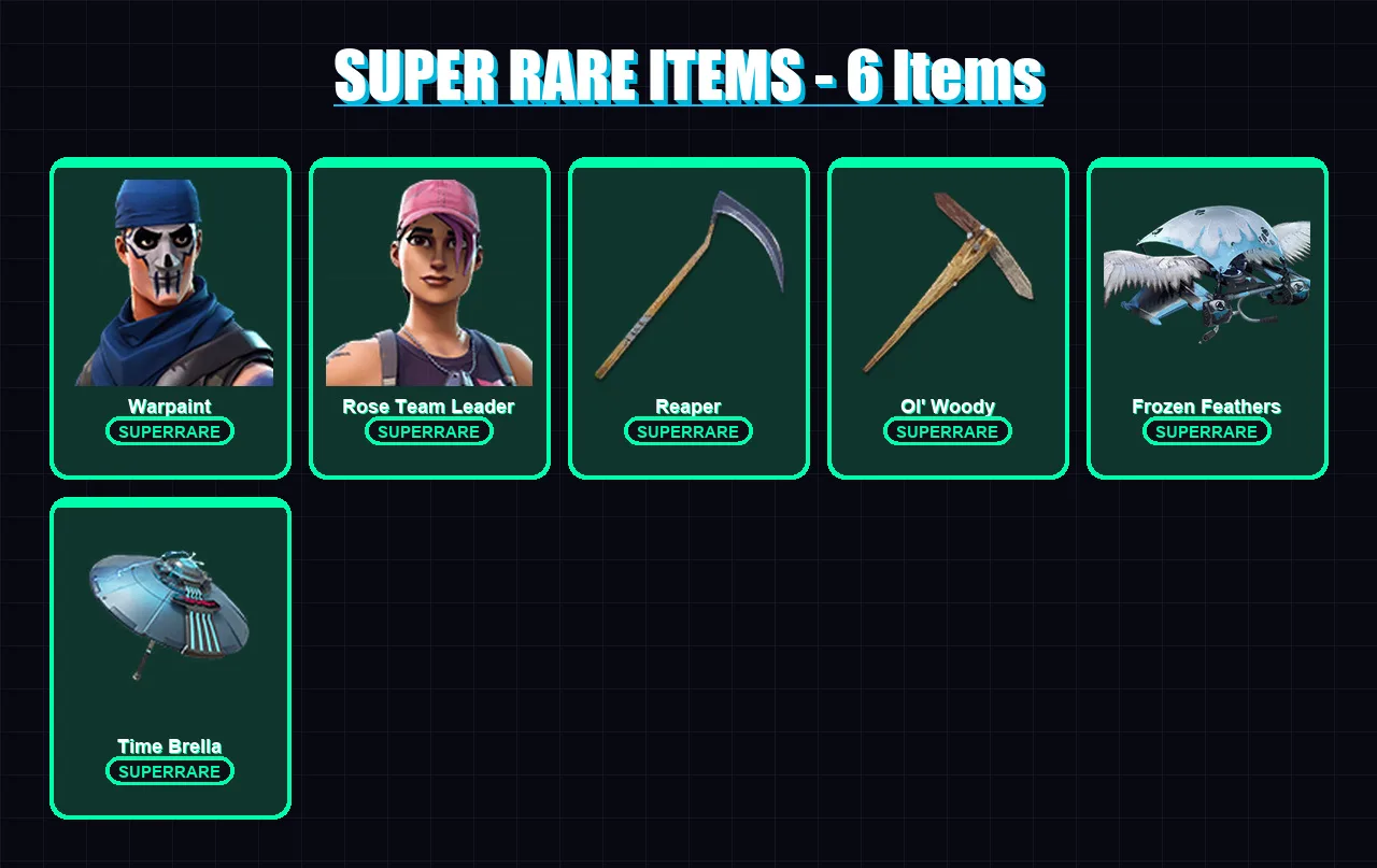 [PC/XBOX/PSN] | Warpaint | Rose Team Leader | Gear Specialist Maya | Lynx | Zenith | 46 skin | 71 pickaxe | 66 emote | 70 glider | Lv818