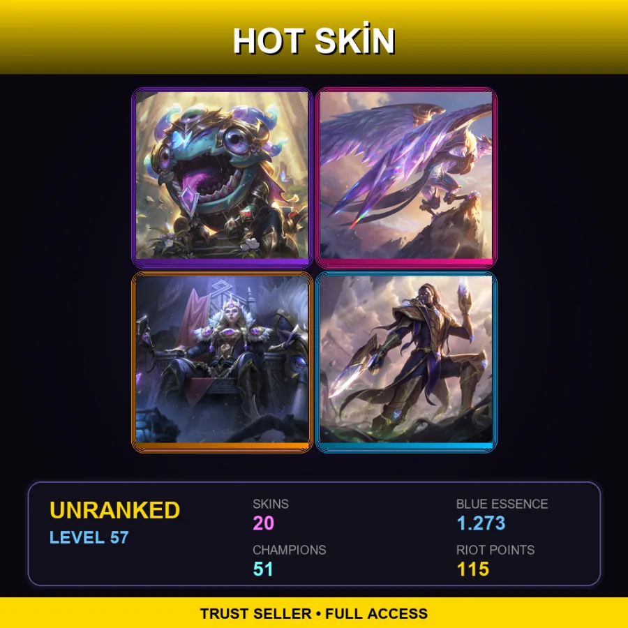 EUW | Victorious Kog'Maw | Victorious Anivia | Victorious Sejuani | Victorious Lucian | 20 Skin | 51 Champ | Lv57