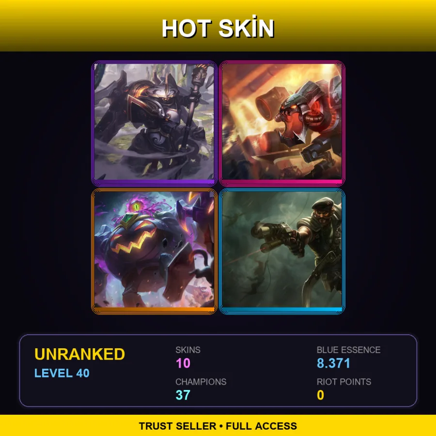 LAS | Lv40 | Unranked | 10 Skin | 37 Champ — Mecha Kingdoms Jax