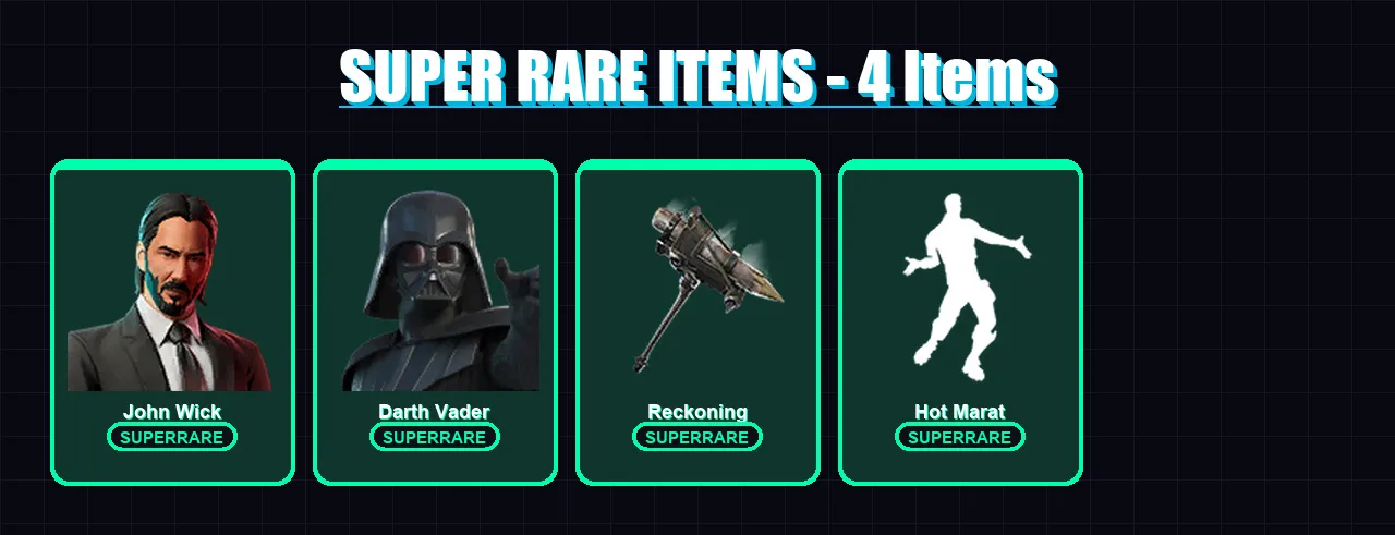 [PC/PSN] | John Wick | Darth Vader | The Prisoner | Alli | Frozen Raven | 141 skin | 174 pickaxe | 204 emote | 138 glider | Lv1799