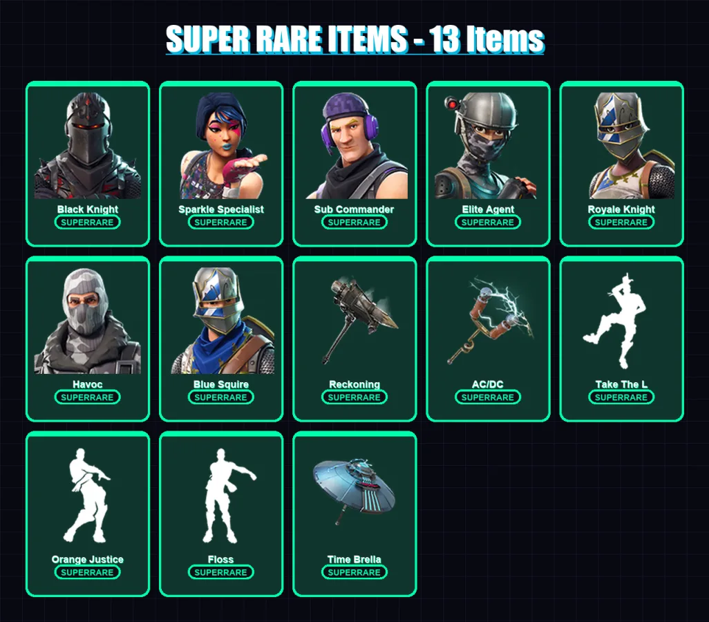 [PC/PSN] | Black Knight | Sparkle Specialist | Sub Commander | Elite Agent | Royale Knight | 96 skin | 92 pickaxe | 60 emote | 81 glider | Lv889