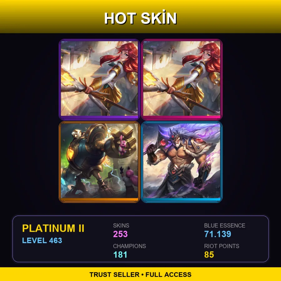 LAS | Lv463 | Platinum II | 253 Skin | 181 Champ