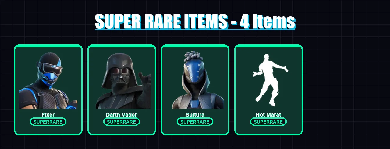 [PC/XBOX] | Fixer | Darth Vader | Sultura | Blackheart | Luxe | 30 skin | 51 pickaxe | 63 emote | 66 glider | Lv1024