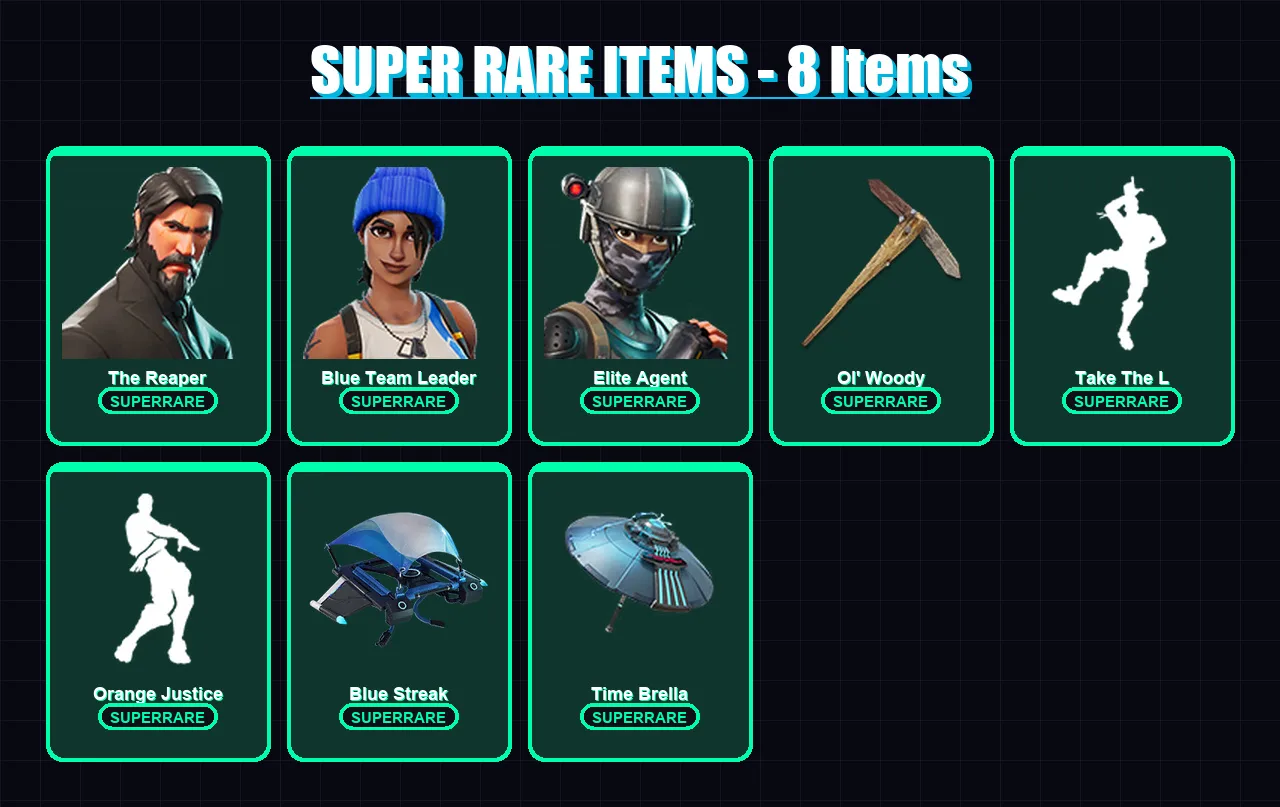 [PC/PSN] | The Reaper | Blue Team Leader | Elite Agent | The Imagined | Dark Voyager | 99 skin | 143 pickaxe | 93 emote | 105 glider | Lv1647