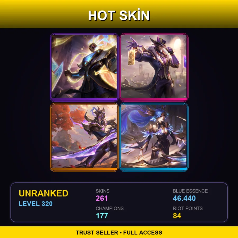 KR | Lv320 | Unranked | 261 Skin | 177 Champ — LoL account