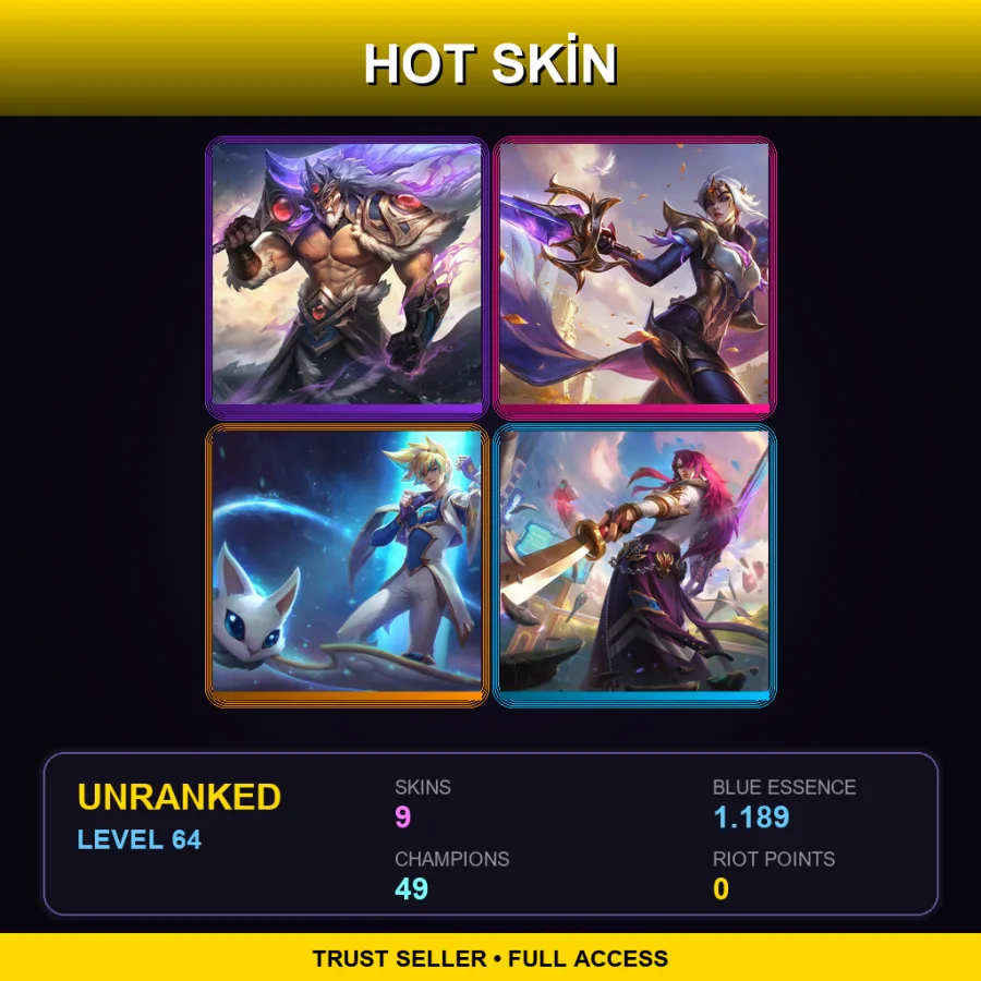 LAN | Lv64 | Unranked | 9 Skin | 49 Champ