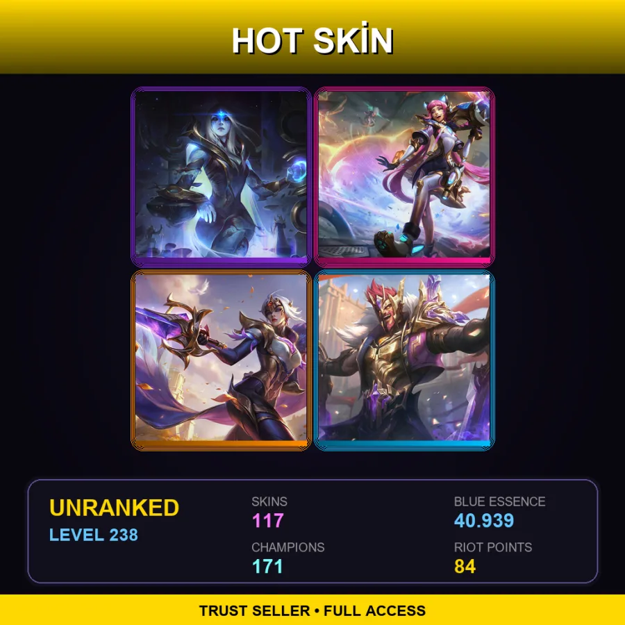 VN | Lv238 | Unranked | 117 Skin | 171 Champ — Sea Dog Yasuo