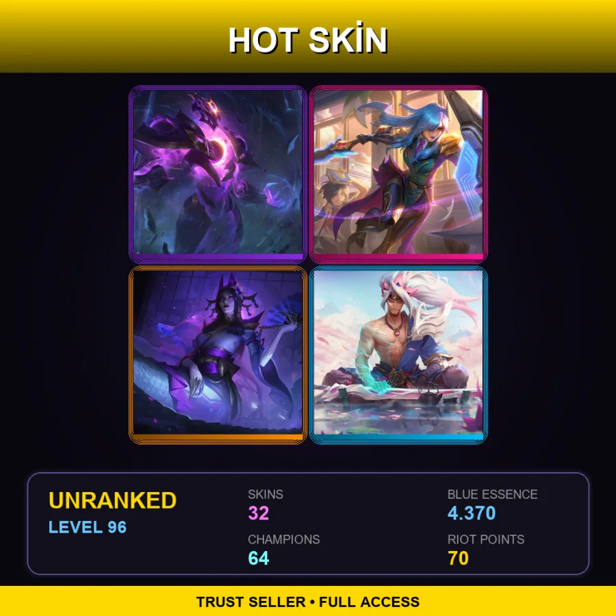 LAS | Lv96 | Unranked | 32 Skin | 64 Champ