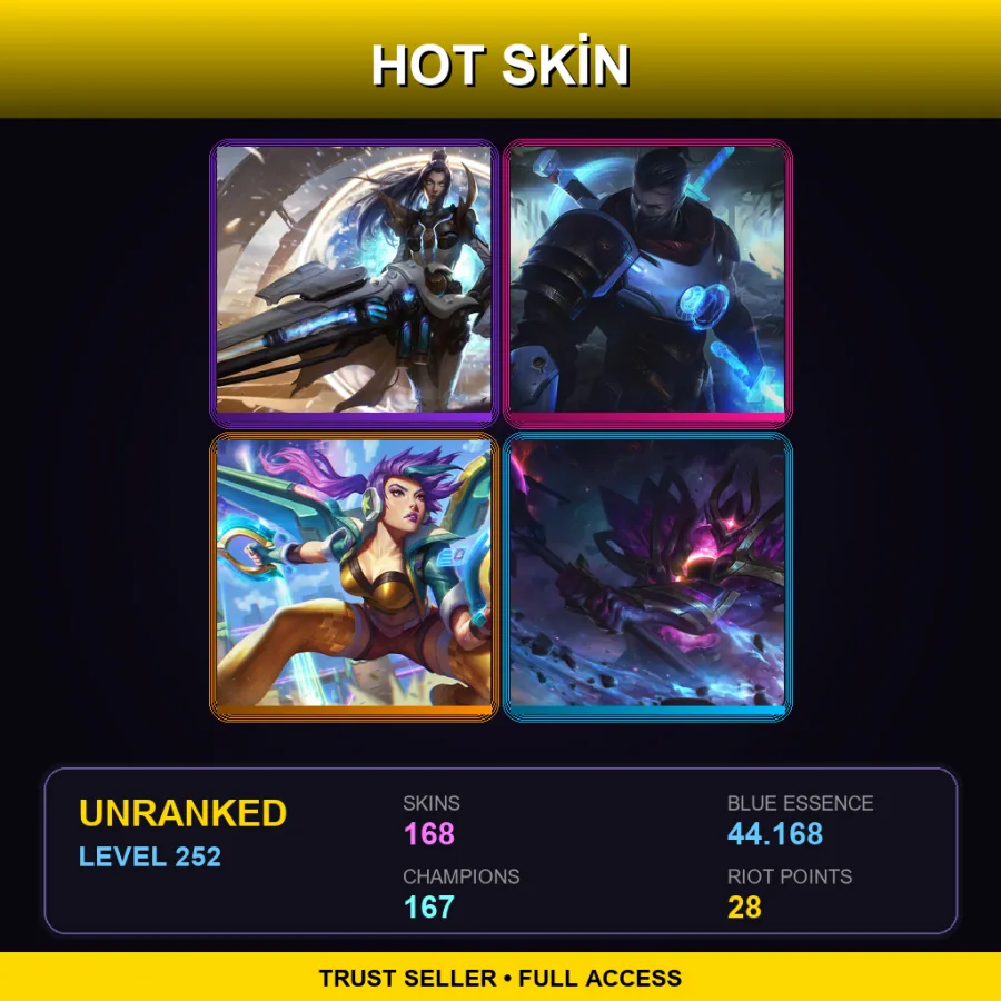 VN | Lv252 | Unranked | 168 Skin | 167 Champ — Sweetheart Xayah
