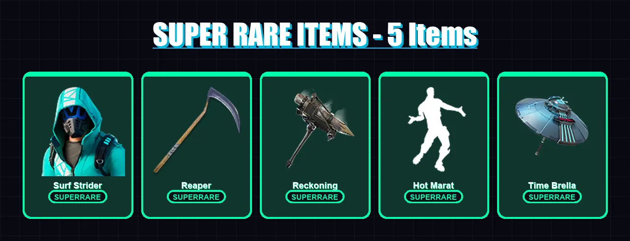 [PC/XBOX] | Surf Strider | Hybrid | The Prisoner | Son Goku | The Scientist | 110 skin | 128 pickaxe | 112 emote | 105 glider | Lv1467