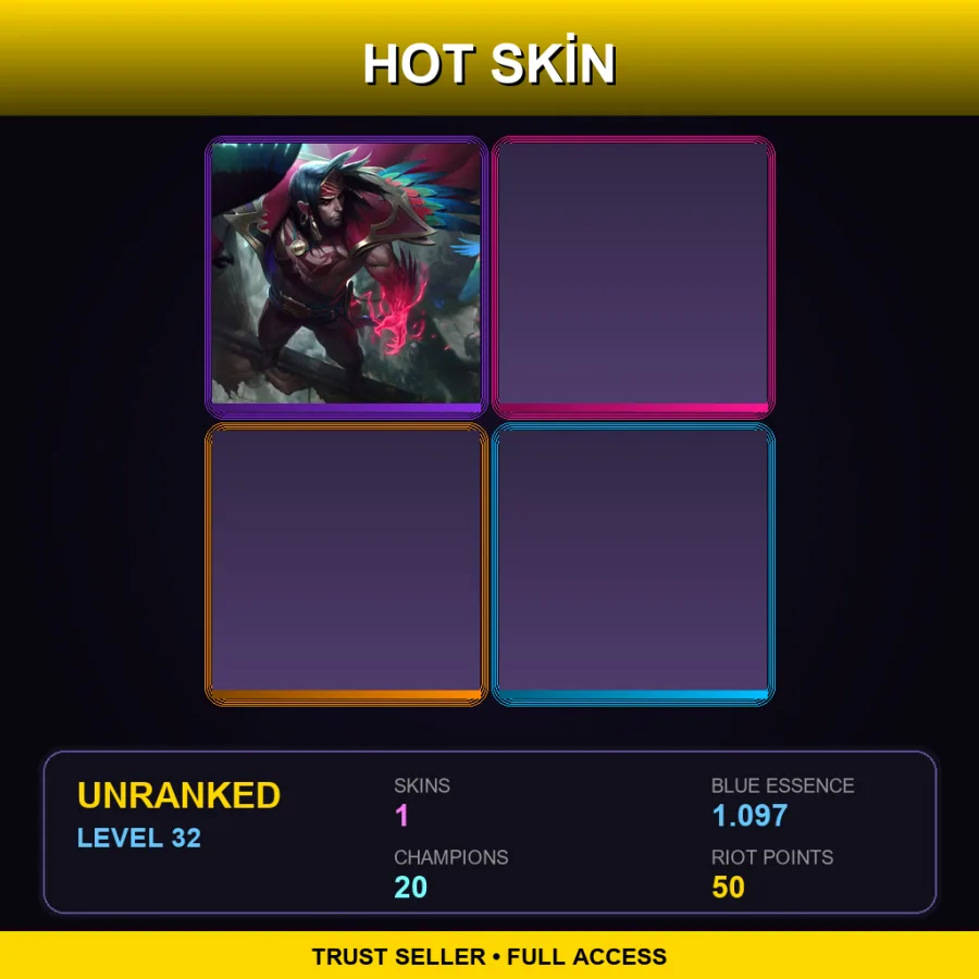 EUW | Lv32 | Unranked | 1 Skin | 20 Champ