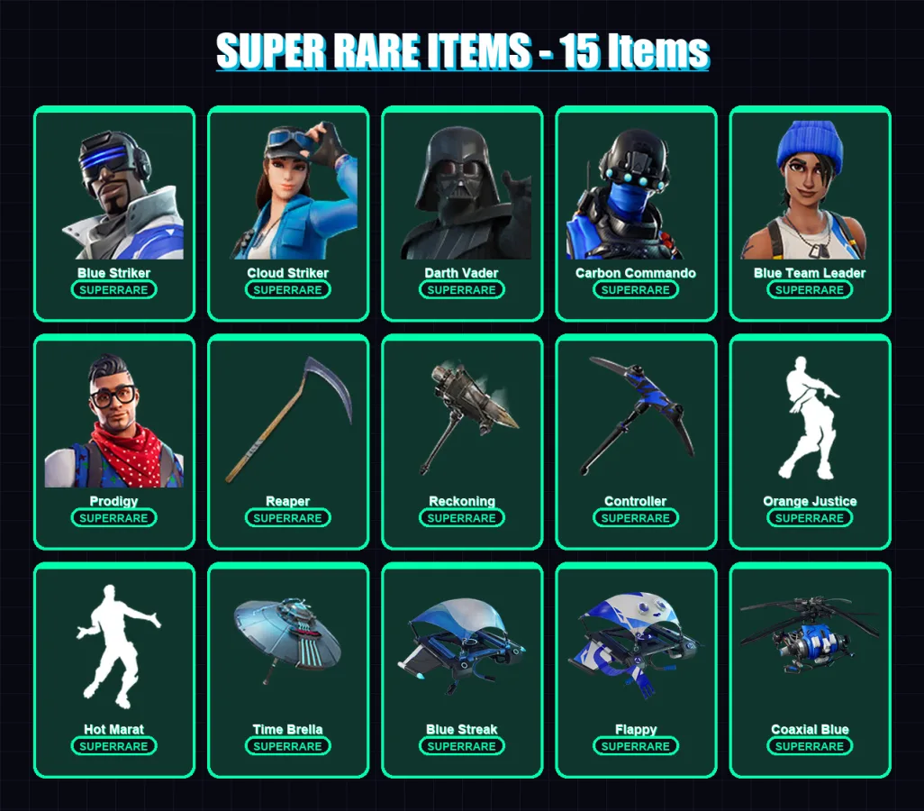 [PS4/PS5/XBOX/PC] | Blue Striker | Cloud Striker | Darth Vader | 137 skin | Lv1807