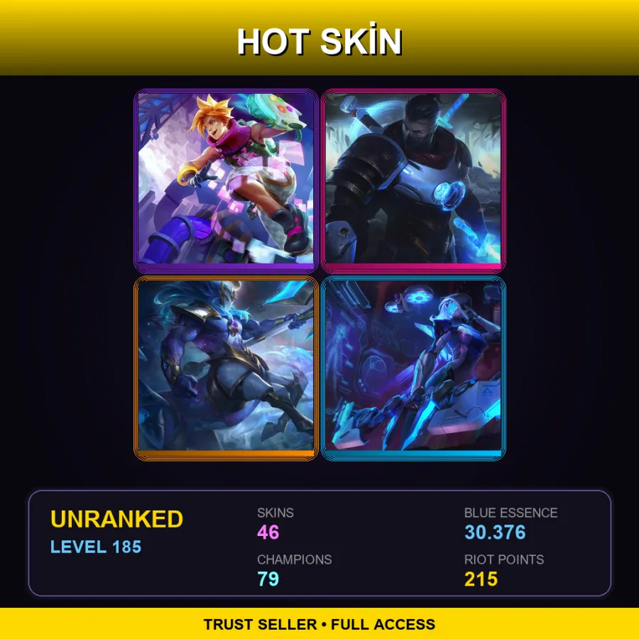 LAN | Lv185 | Unranked | 46 Skin | 79 Champ