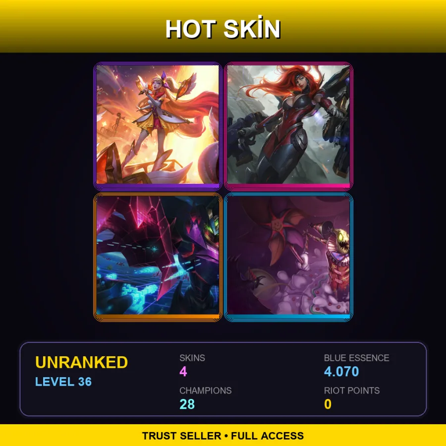 LAS | Lv36 | Unranked | 4 Skin | 28 Champ