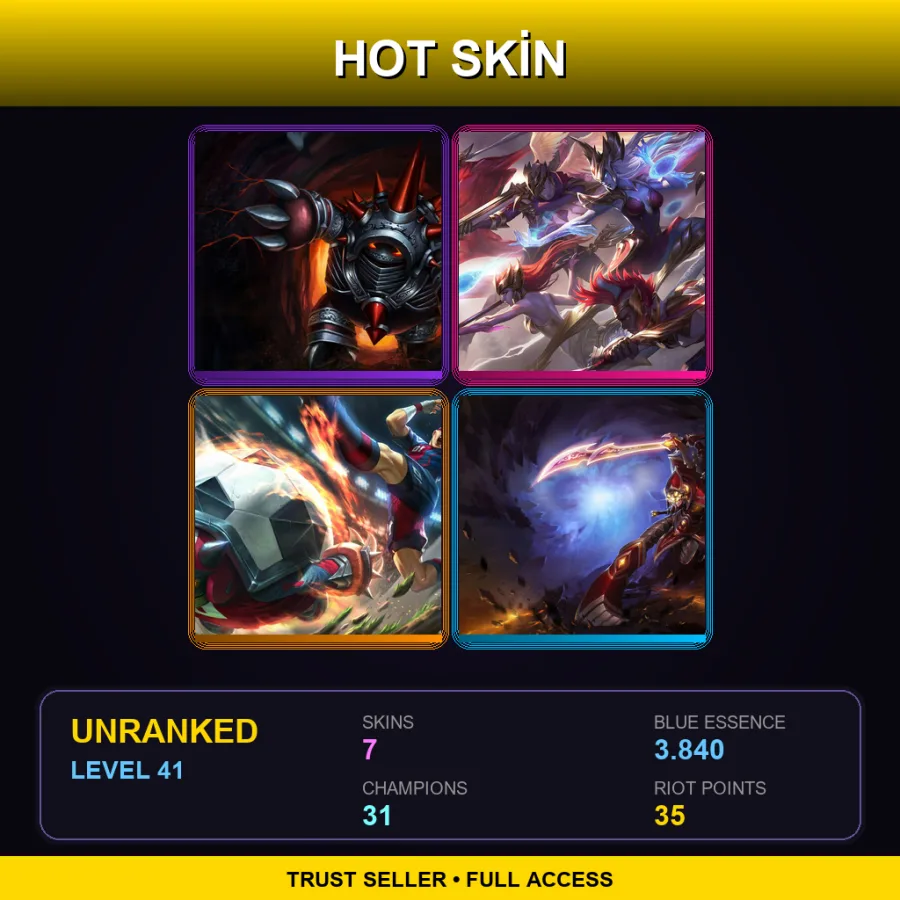 TR | Lv41 | Unranked | 7 Skin | 31 Champ
