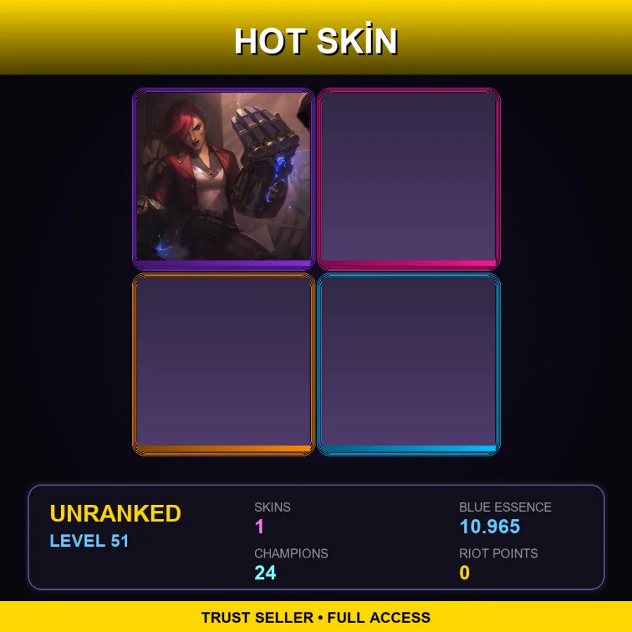 EUW | Lv51 | Unranked | 1 Skin | 24 Champ — LoL account