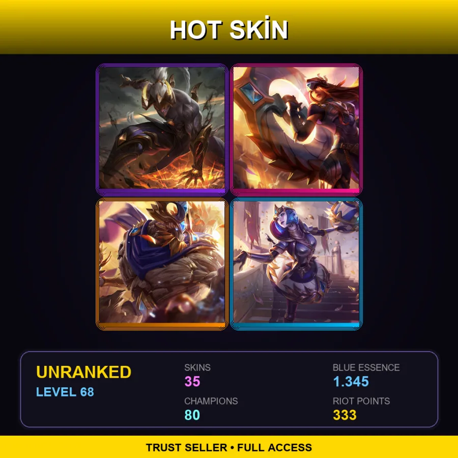SG | Lv68 | Unranked | 35 Skin | 80 Champ — Bewitching Poppy