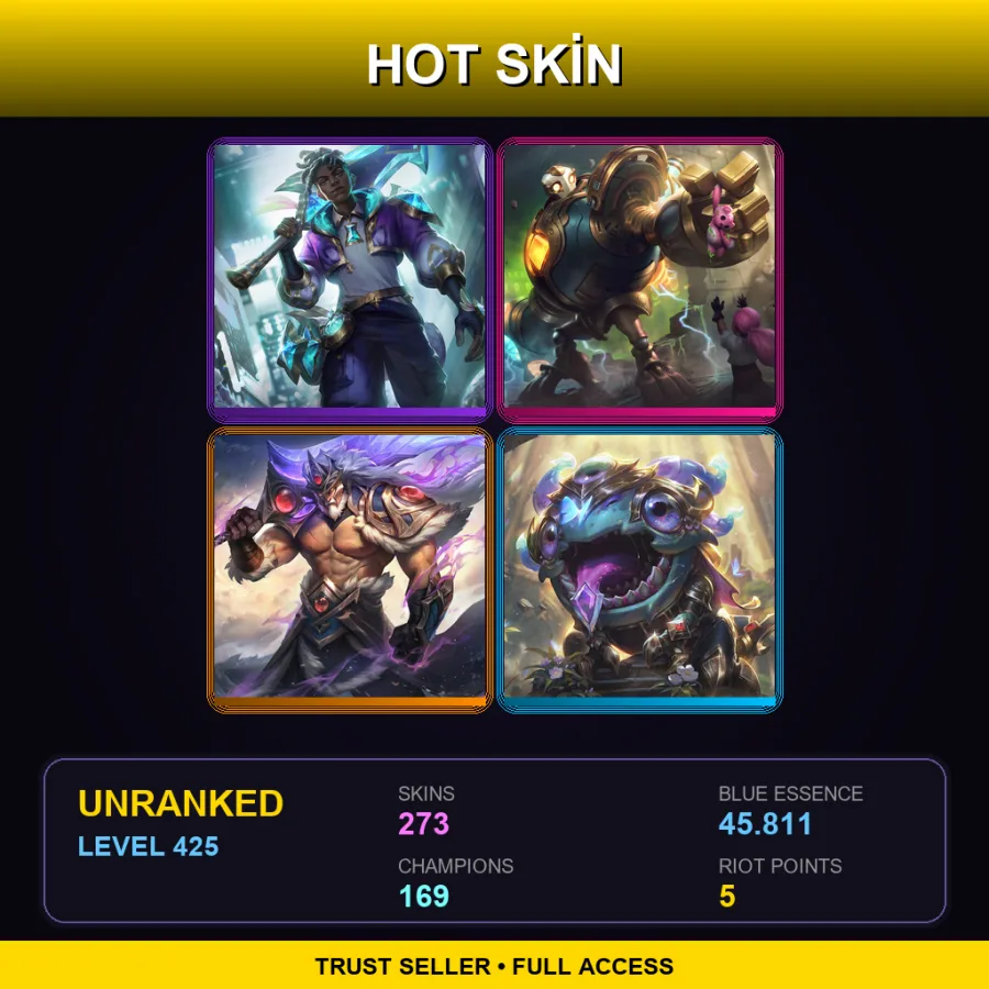 VN | Lv425 | Unranked | 273 Skin | 169 Champ — Program Leblanc