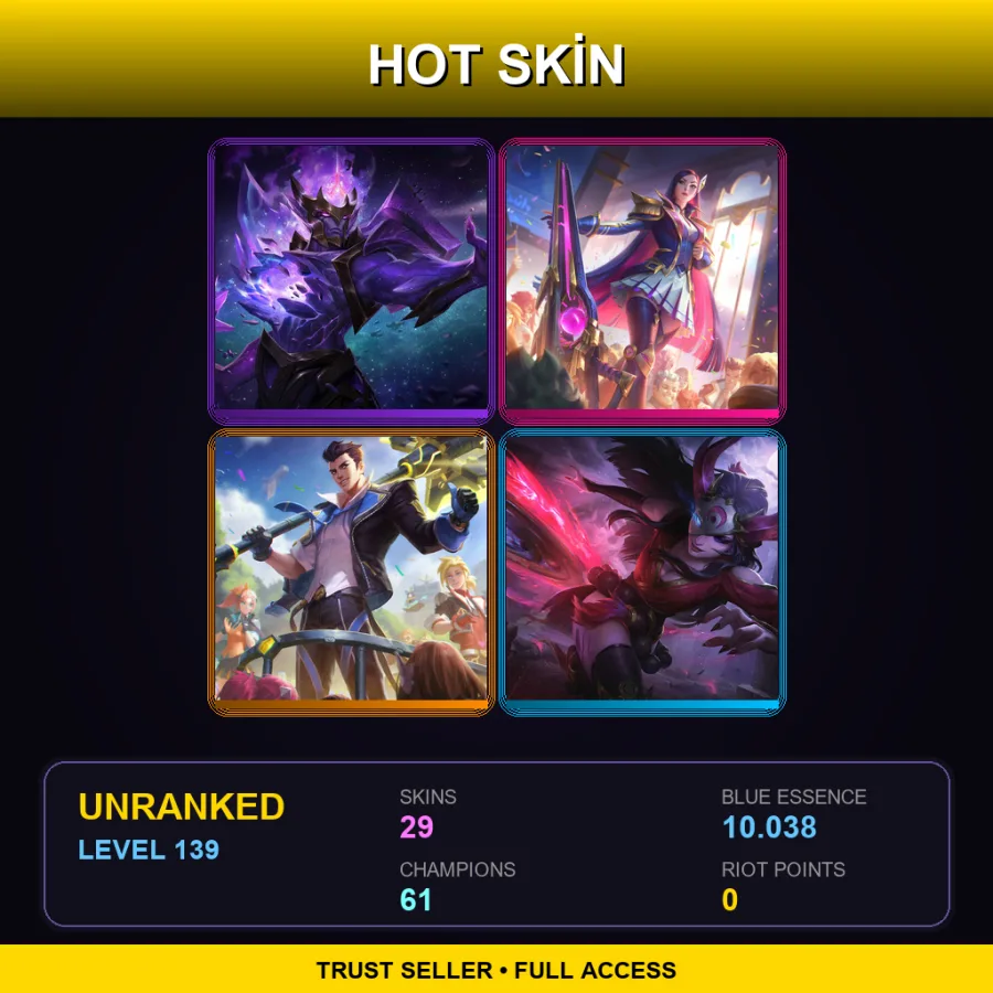 ME | Lv139 | Unranked | 29 Skin | 61 Champ