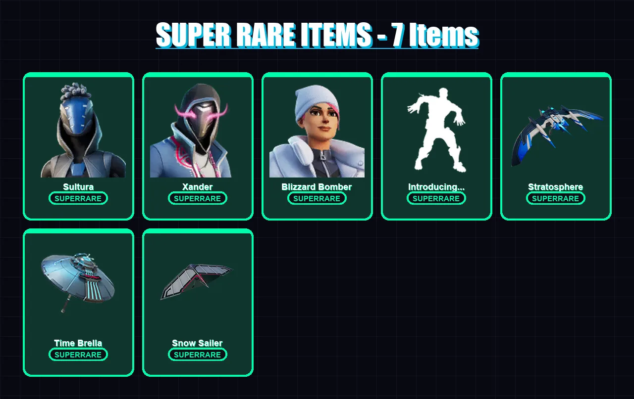 [PC/XBOX] | Sultura | Xander | Blizzard Bomber | Mandalorian | Driftwalker | 107 skin | 142 pickaxe | 115 emote | 110 glider | Lv1888