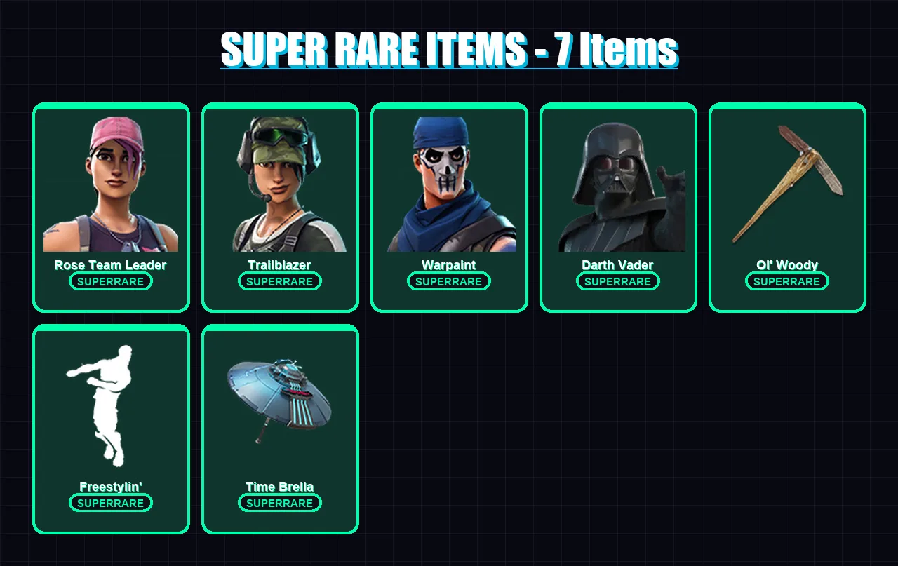 [PC/XBOX/PSN] | Rose Team Leader | Trailblazer | Warpaint | Darth Vader | Snap | 74 skin | 110 pickaxe | 80 emote | 81 glider | Lv1006