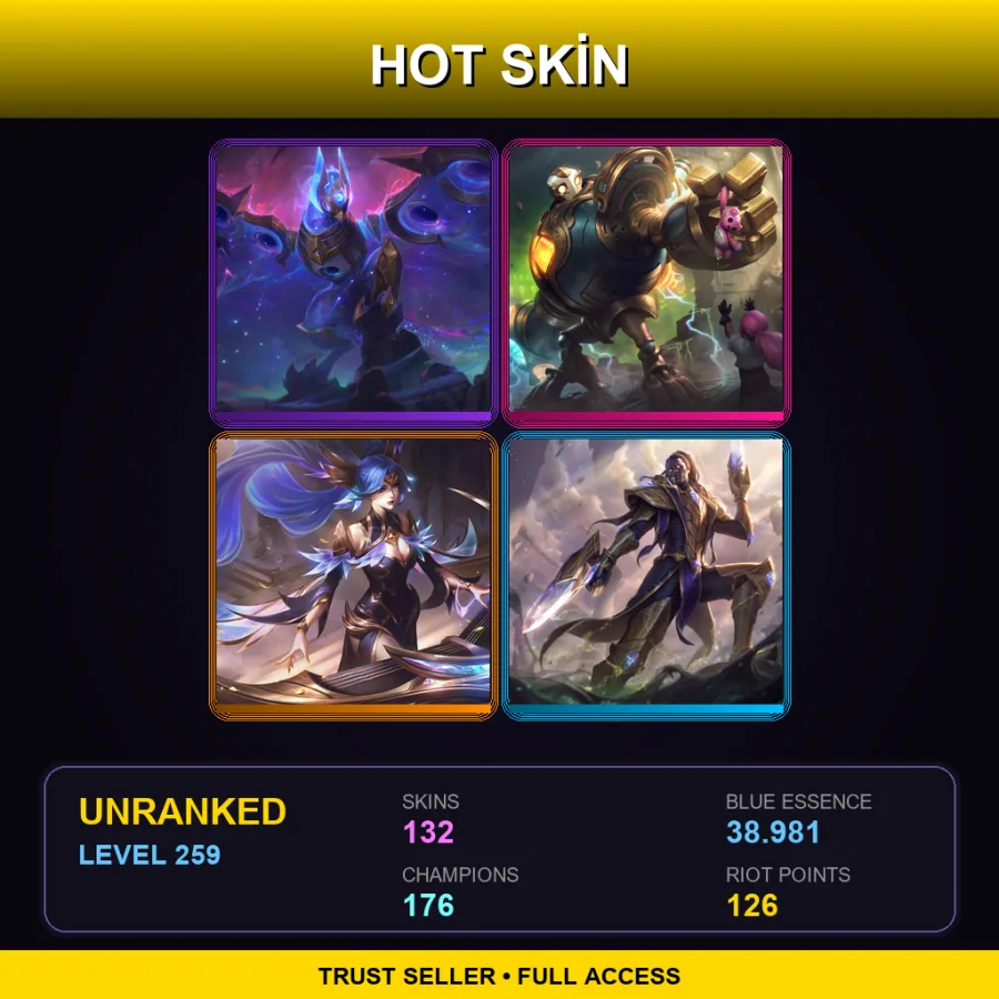 EUW | Cosmic Flight Anivia | Victorious Blitzcrank | Victorious Sona | Victorious Lucian | 132 Skin | 176 Champ | Lv259