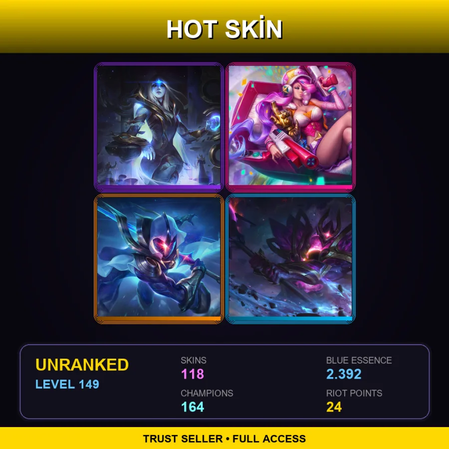 LAS | Lv149 | Unranked | 118 Skin | 164 Champ — Drx Kindred