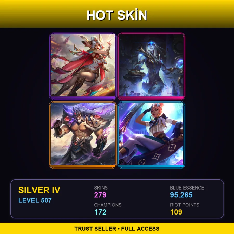 NA | Lv507 | Silver IV | 279 Skin | 172 Champ