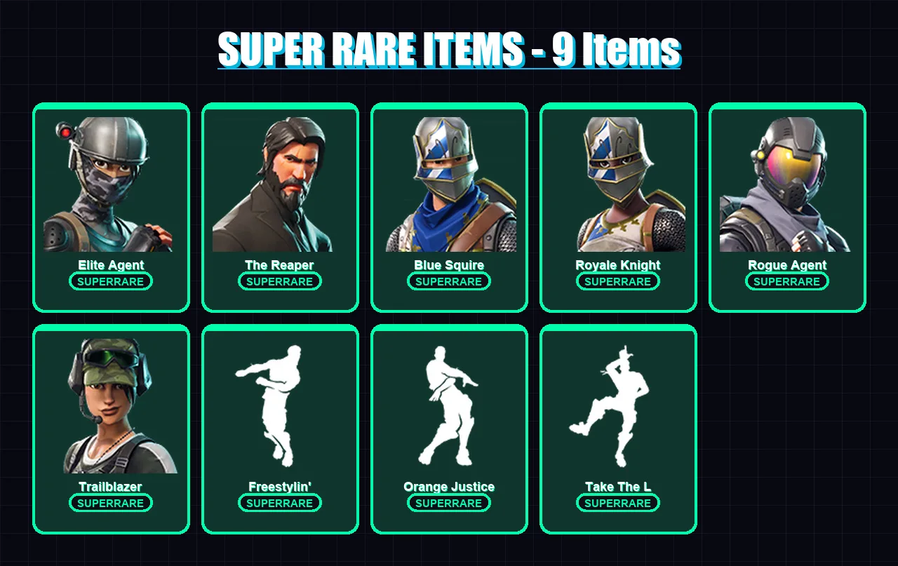 [PC/XBOX/PSN] | Elite Agent | The Reaper | Blue Squire | Royale Knight | Rogue Agent | 33 skin | 14 pickaxe | 22 emote | 17 glider | Lv306 — Fortnite account