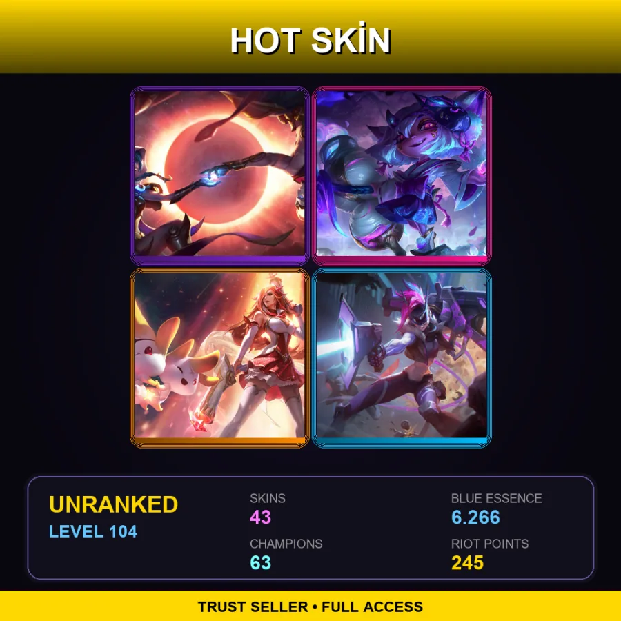 EUW | Lv104 | Unranked | 43 Skin | 63 Champ — River Spirit Nami