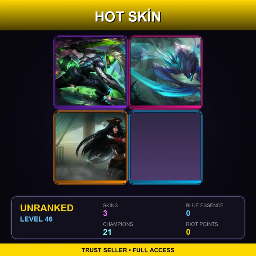 LAS | Lv46 | Unranked | 3 Skin | 21 Champ