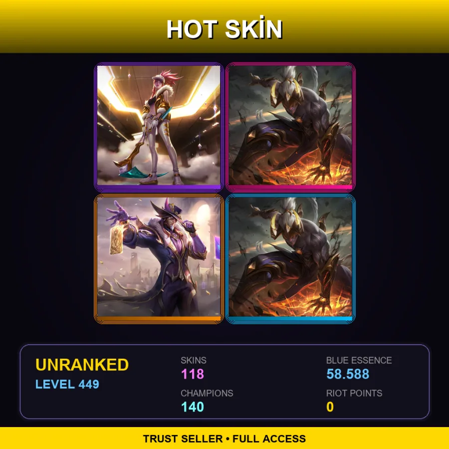 LAN | Lv449 | Unranked | 118 Skin | 140 Champ — Worlds 2015 Kalista