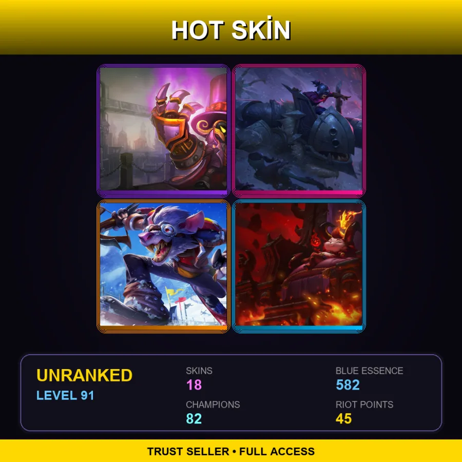 LAS | Lv91 | Unranked | 18 Skin | 82 Champ — Bioforge Darius
