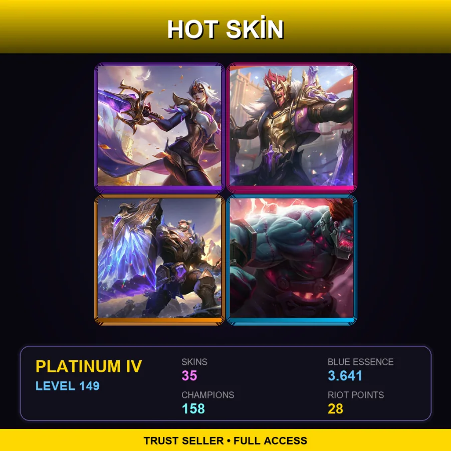 RU | Lv149 | Platinum IV | 35 Skin | 158 Champ — LoL account
