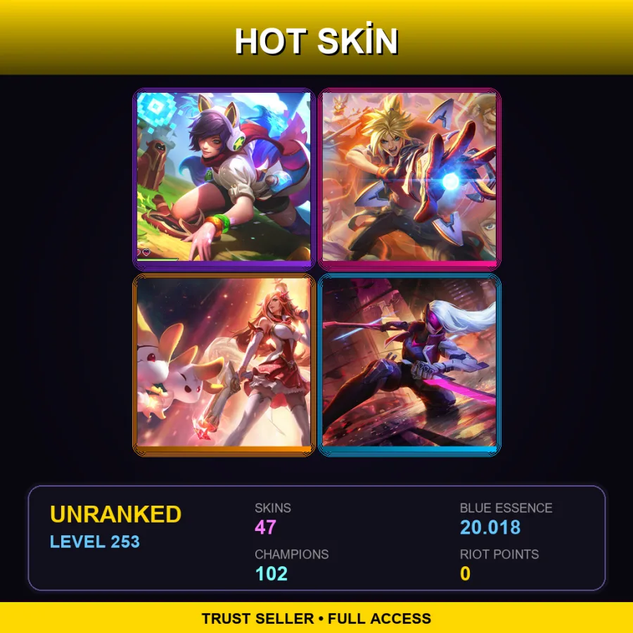 EUNE | Lv253 | Unranked | 47 Skin | 102 Champ with Zilean