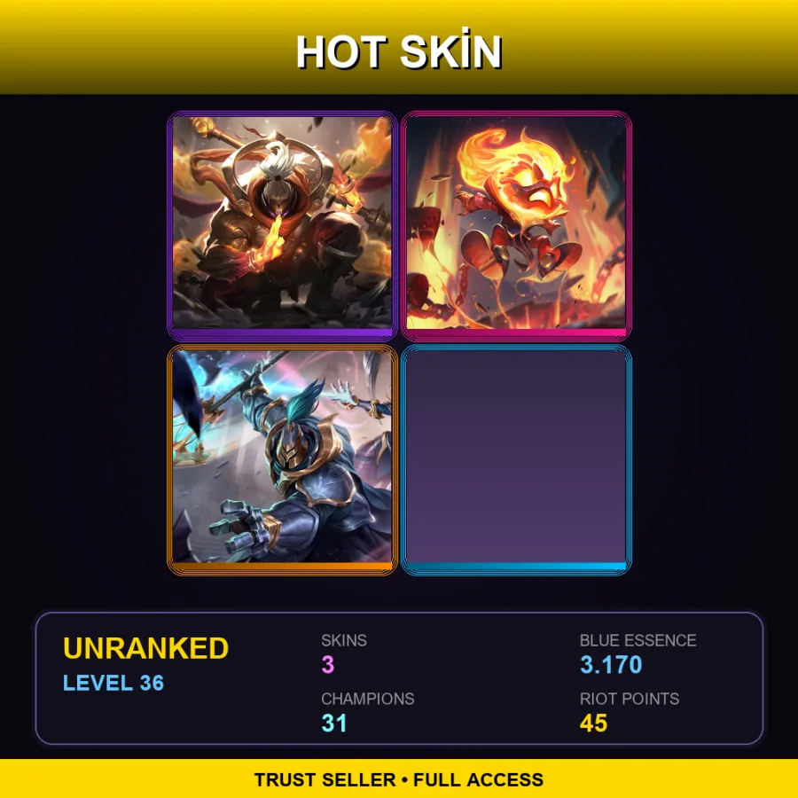 LAN | Lv36 | Unranked | 3 Skin | 31 Champ — Infernal Amumu