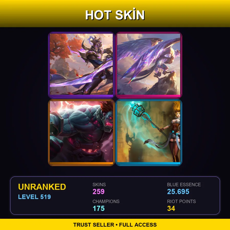BR | Lv519 | Unranked | 259 Skin | 175 Champ