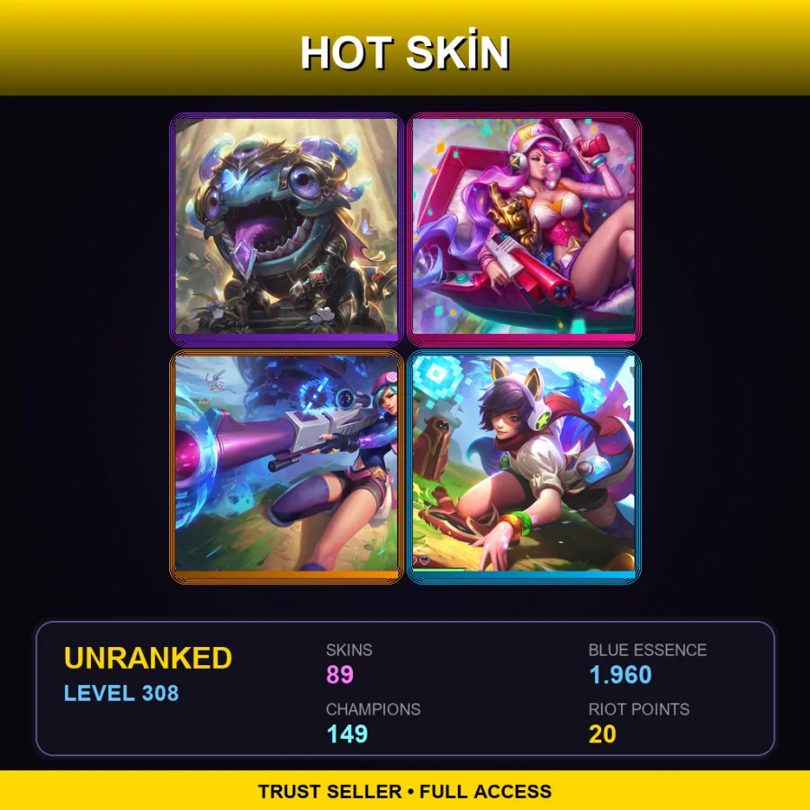 ME | Lv308 | Unranked | 89 Skin | 149 Champ