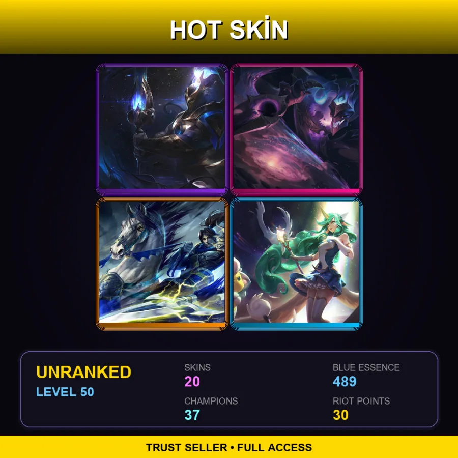 TR | Lv50 | Unranked | 20 Skin | 37 Champ