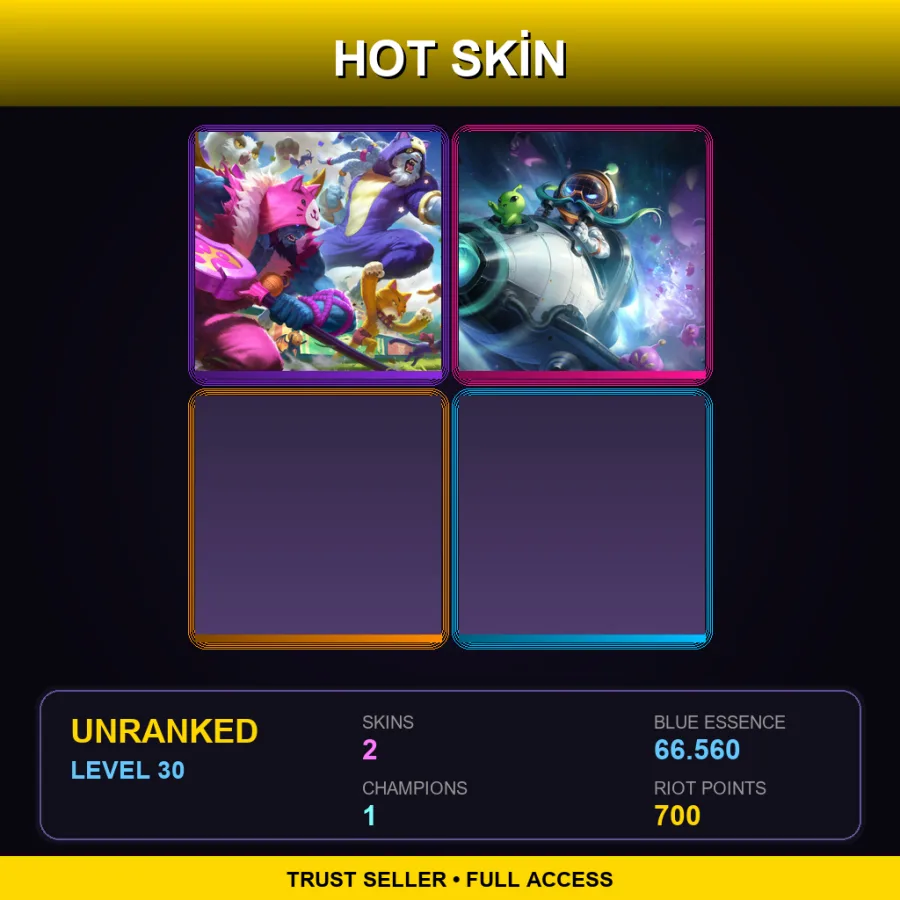 NA | Lv30 | Unranked | 2 Skin | 1 Champ