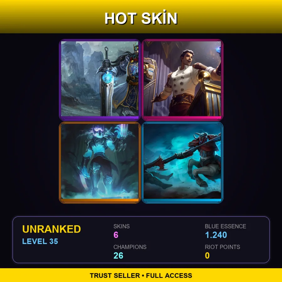 LAS | Lv35 | Unranked | 6 Skin | 26 Champ