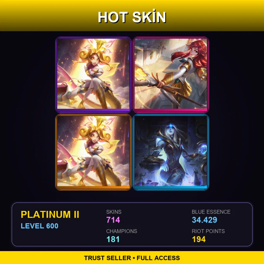TW | Lv600 | Platinum II | 714 Skin | 181 Champ