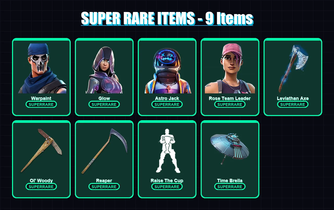 [PC/XBOX/PSN] | Warpaint | Glow | Astro Jack | Rose Team Leader | Spectra Knight | 178 skin | 182 pickaxe | 159 emote | 149 glider | Lv2225 — Fortnite account