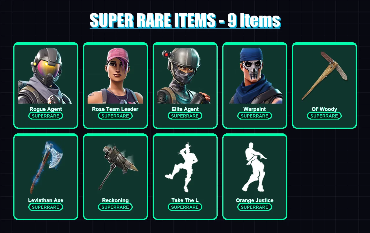 [PC/PSN] | Rogue Agent | Rose Team Leader | Elite Agent | Warpaint | Drift | 64 skin | 121 pickaxe | 86 emote | 93 glider | Lv1370 — Fortnite account