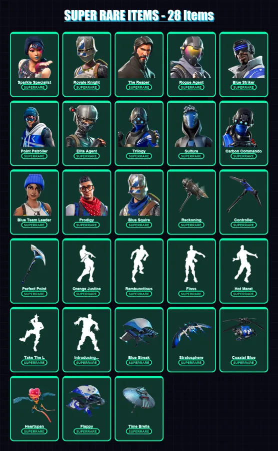 [PS4/PS5/XBOX/PC] | Sparkle Specialist | Royale Knight | The Reaper | 118 skin | Lv1204