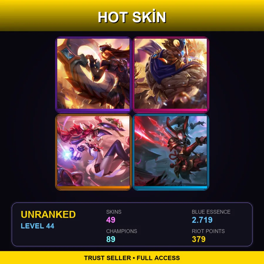 EUW | Lv44 | Unranked | 49 Skin | 89 Champ with Akali