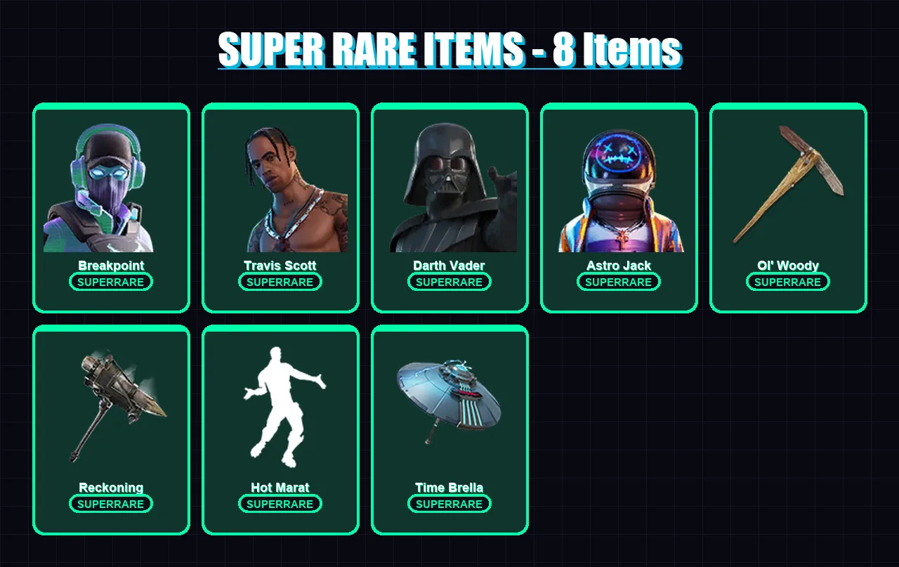 [PC/XBOX/PSN] | Breakpoint | Travis Scott | Darth Vader | Astro Jack | Vendetta | 394 skin | 393 pickaxe | 362 emote | 293 glider | Lv4190 — Fortnite account